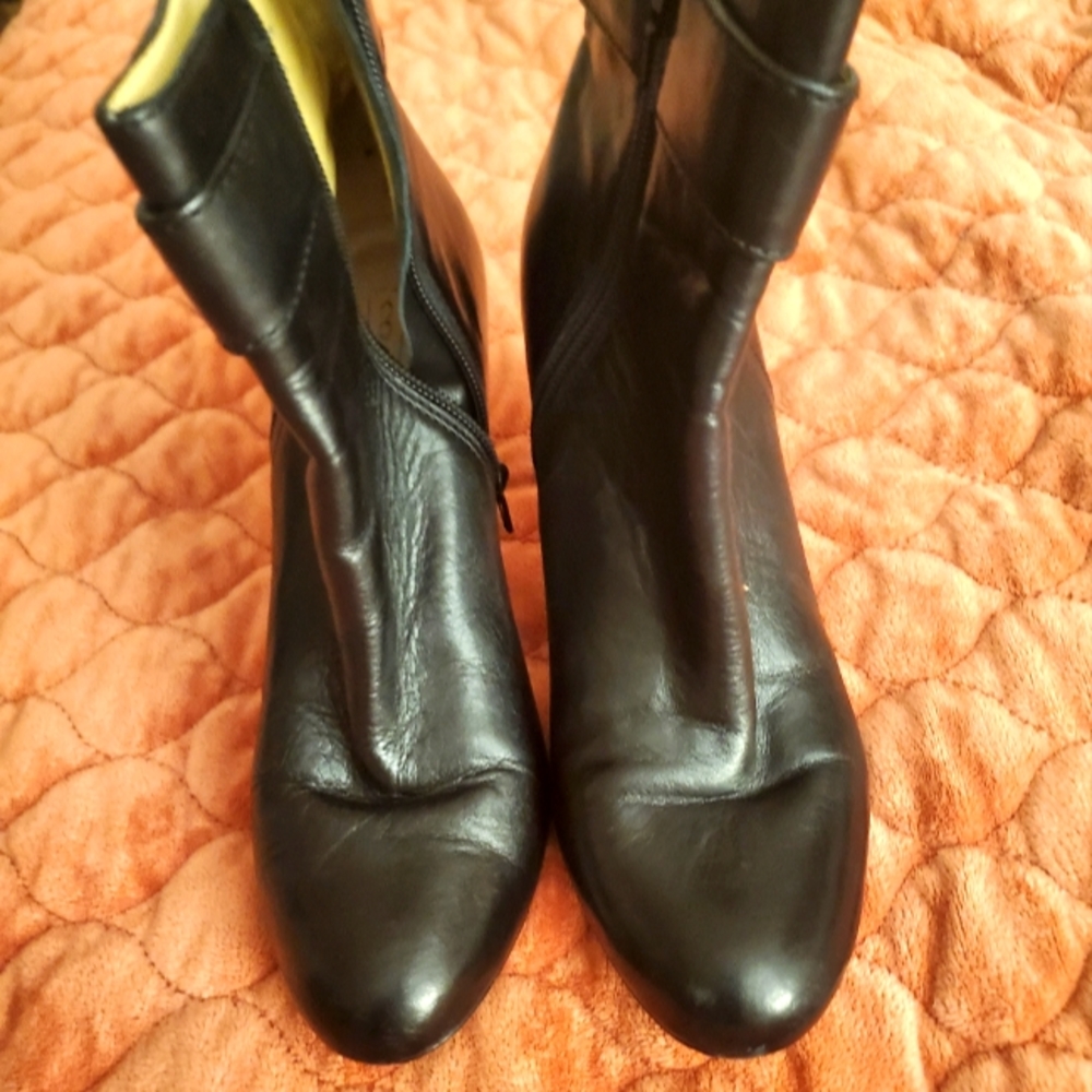 Leather booties